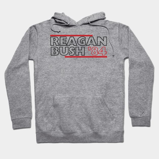 Reagan Bush '84. Funny Phrase, Presidential Campaign 1984 Hoodie by JK Mercha